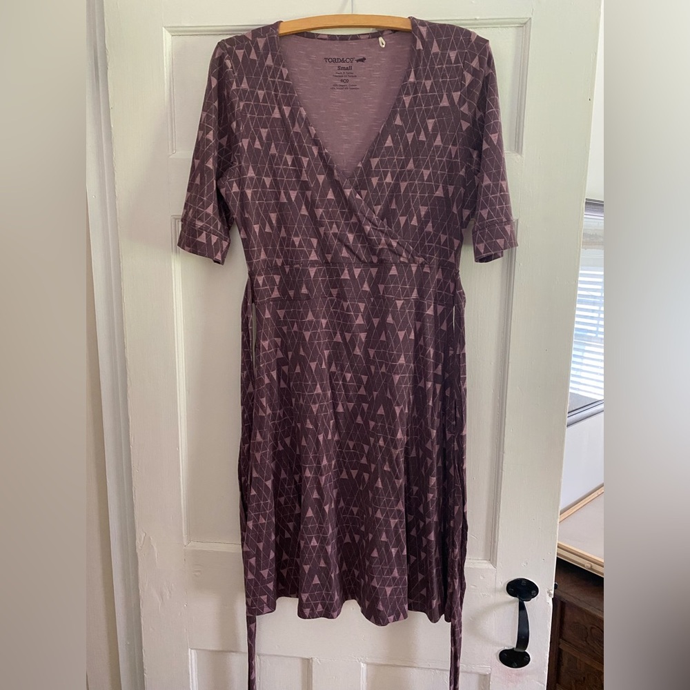 Elegant Purple Geometric Dress